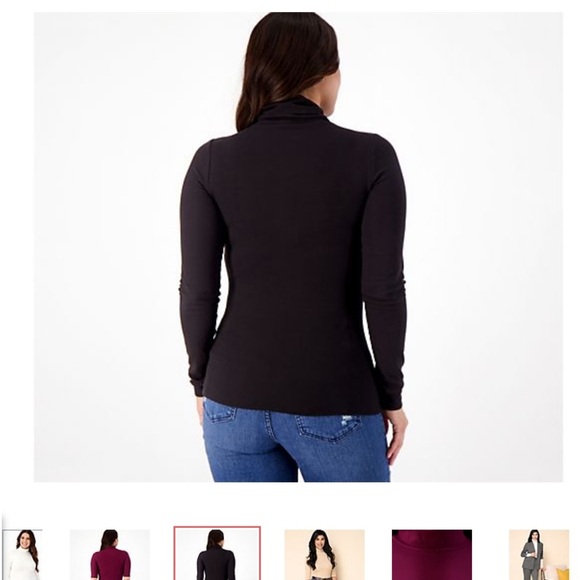 QVC Studio Park x Courtney Khondabi fitted ribbed turtleneck - Picture 7 of 9